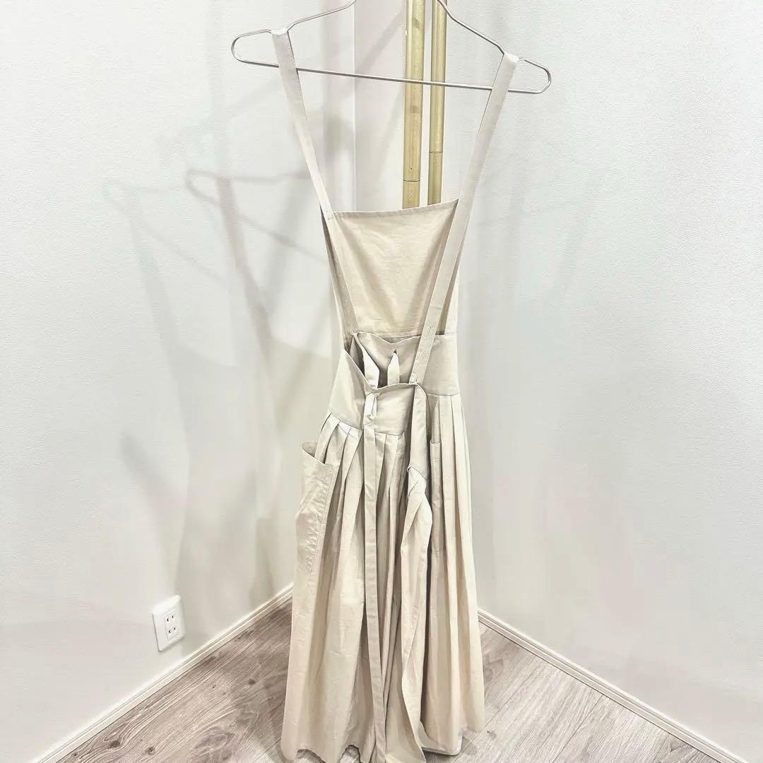 sara BY RIS 】Flare design エプロン ベージュ