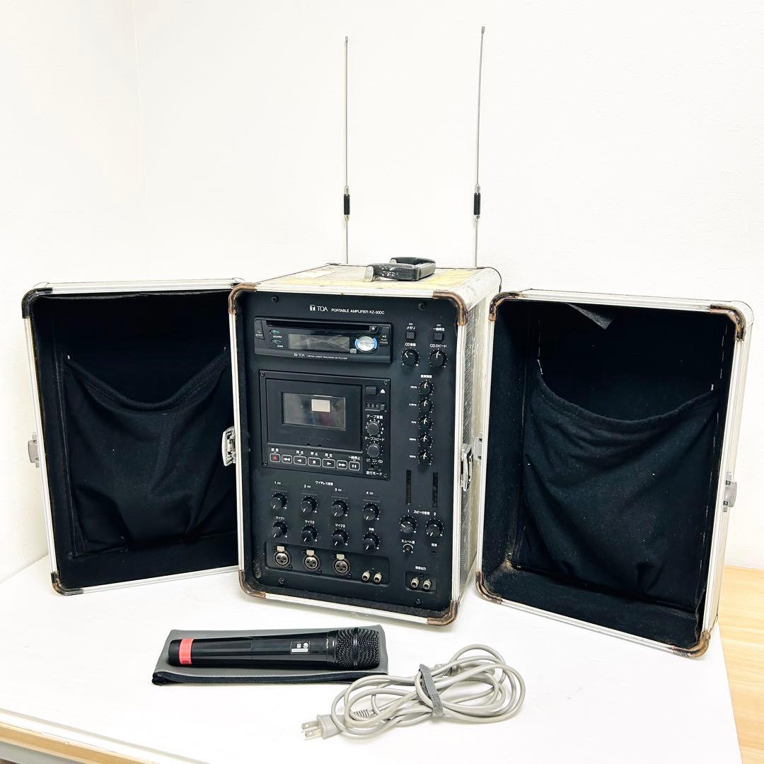 希少 現状品 TOA 移動用PAアンプシステム KZ-30DC ポータブル 商品データダウンロード:移動用PAアンプ 30Wx2ch CD付 (KZ