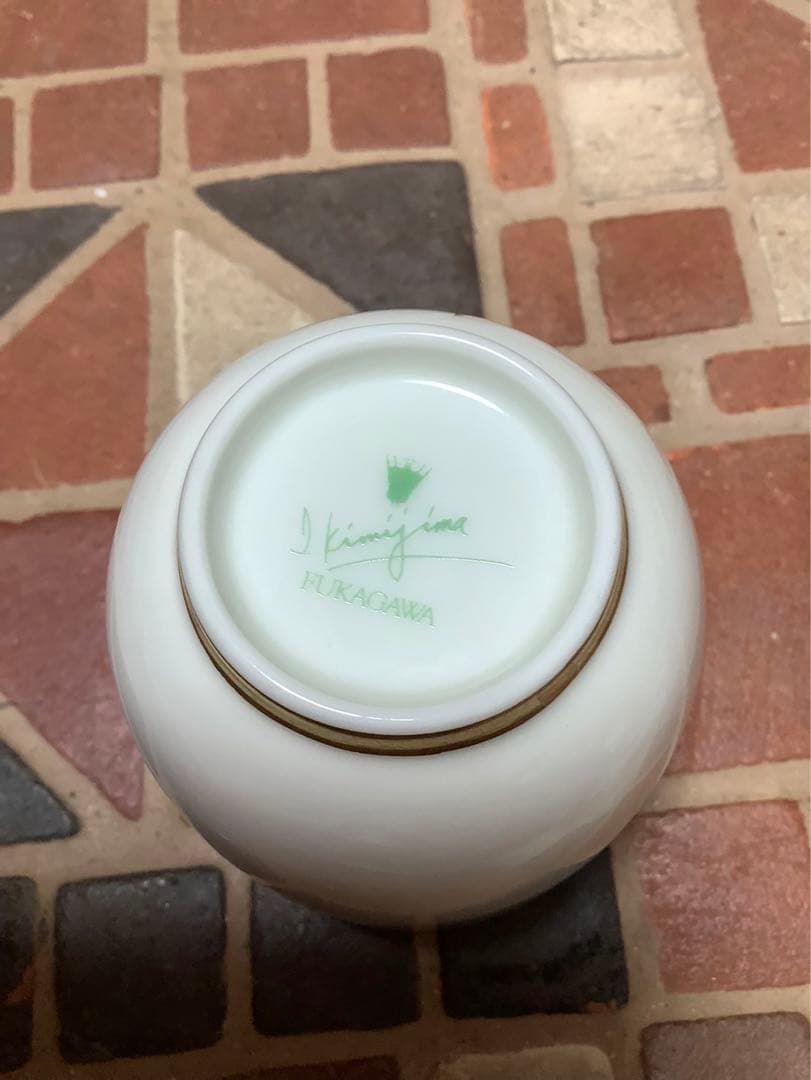 君島一郎　有田焼き・希少未使用茶器百合柄・4点set