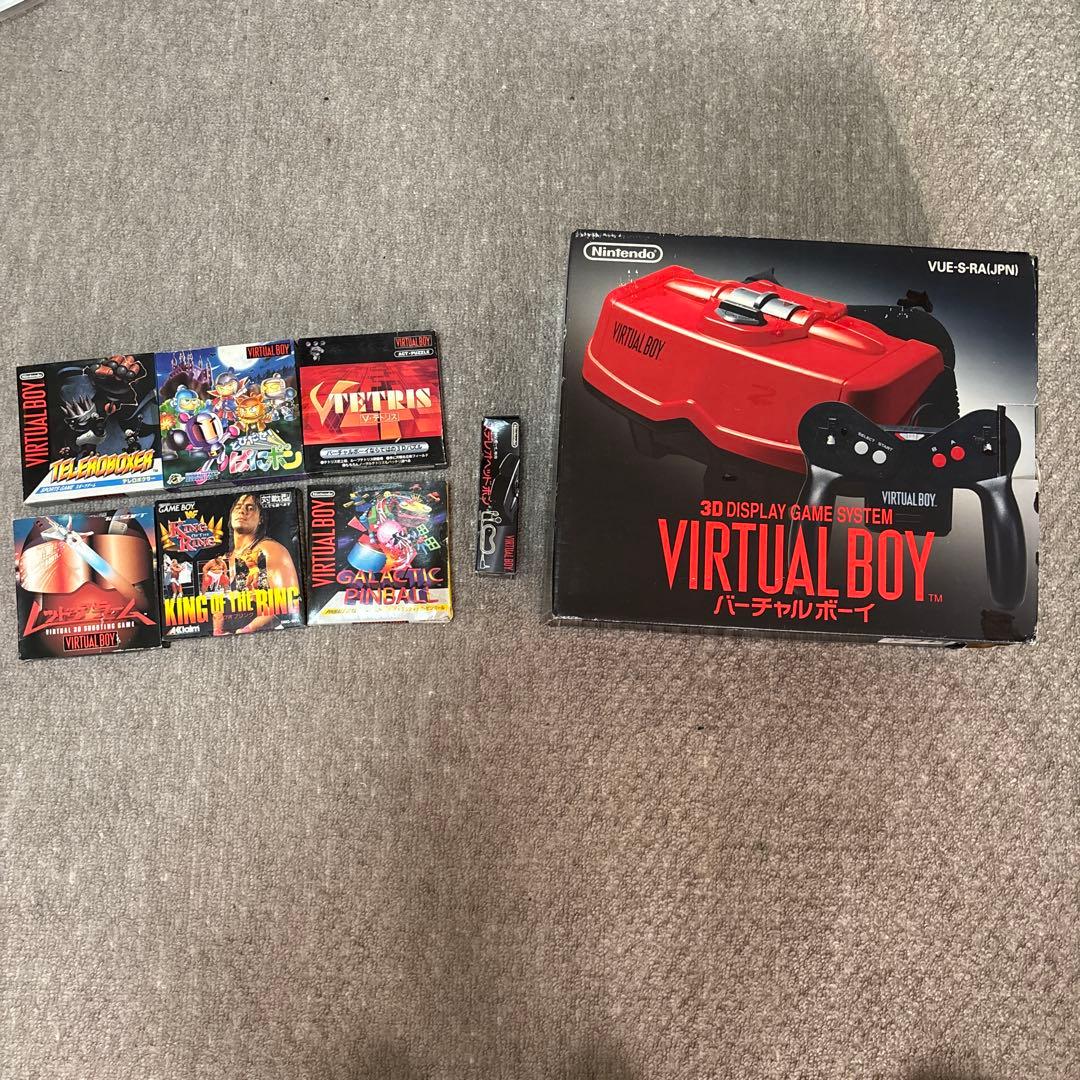 美品】バーチャルボーイ 本体&ステレオヘッドホン&カセット6種セット