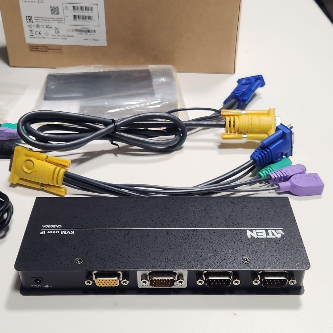 ATEN 1ポート KVM over IP CN8000A リモートアクセス - メルカリ