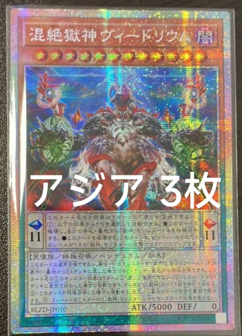 アジア】遊戯王 混絶獄神ヴィードリウム プリズマ プリシク アジア版 3