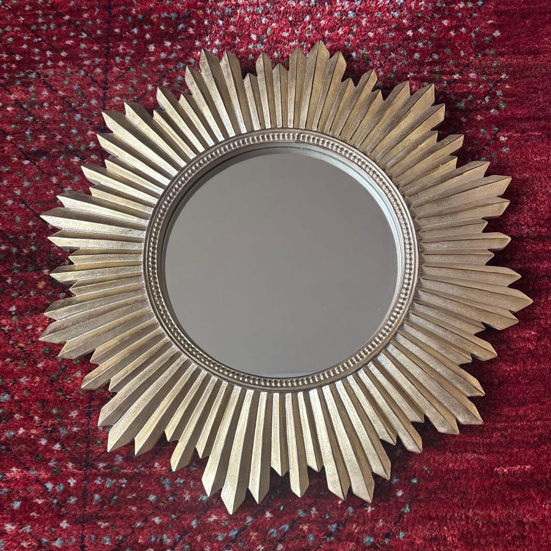 ZARA ウォールミラー ゴールド 太陽 ゴールド ウッド ウォールミラー | Zara Home 日本/Japan