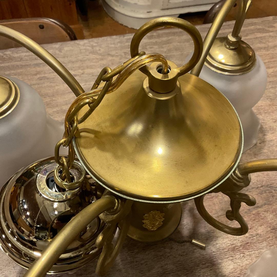 レトロ National ナショナル 松下電工 シャンデリア 4灯 天井照明