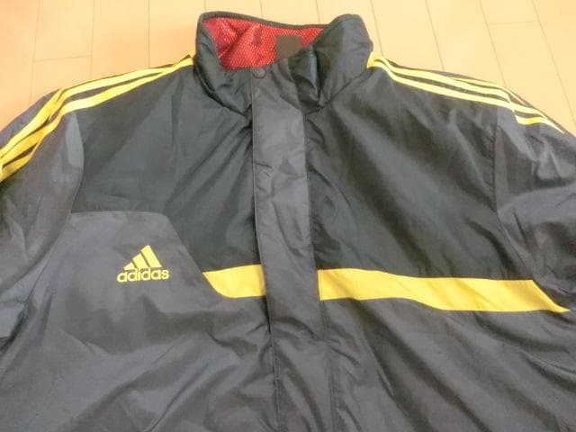 アディダス ベンチコート2XO・ 下ブレーカー3XO：紺 未使用 オプト