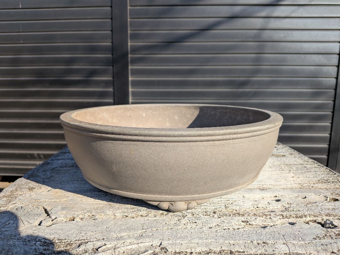 盆栽鉢 上下紐雲脚丸鉢