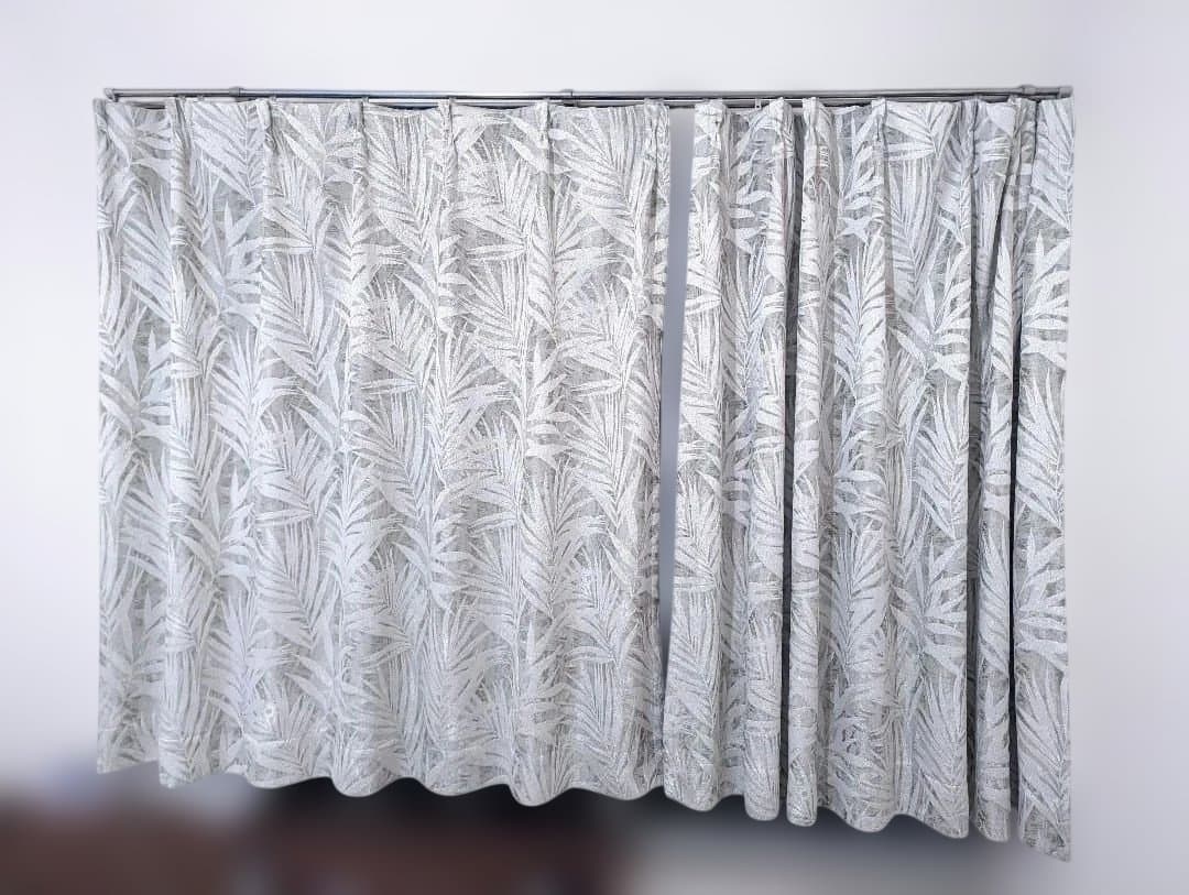 裏地付き遮光2級・遮熱ジャカードカーテン 100X110X2 裏地付き遮光2級・遮熱ジャカードカーテン(RK007 ブルー 100X110X2