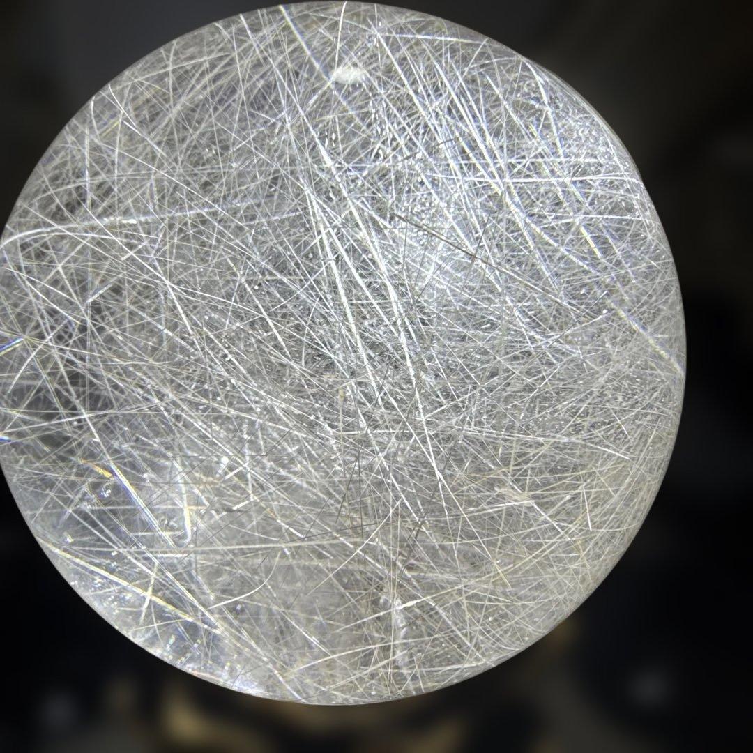 【コレクション】天然水晶 シルバールチルクォーツ 丸玉 7.8cm