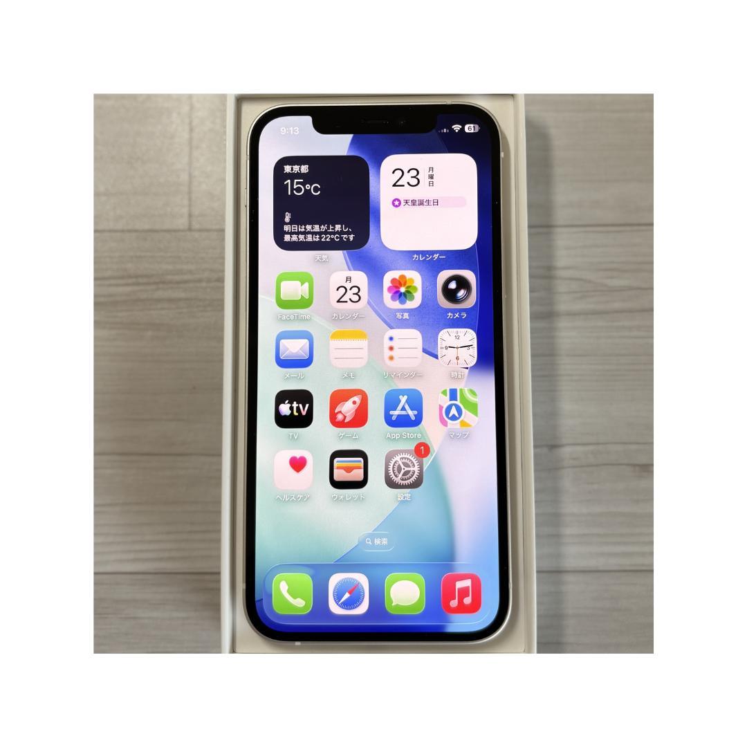 美品】iPhone 12 ホワイト 128GB SIMフリー 新品バッテリー - メルカリ