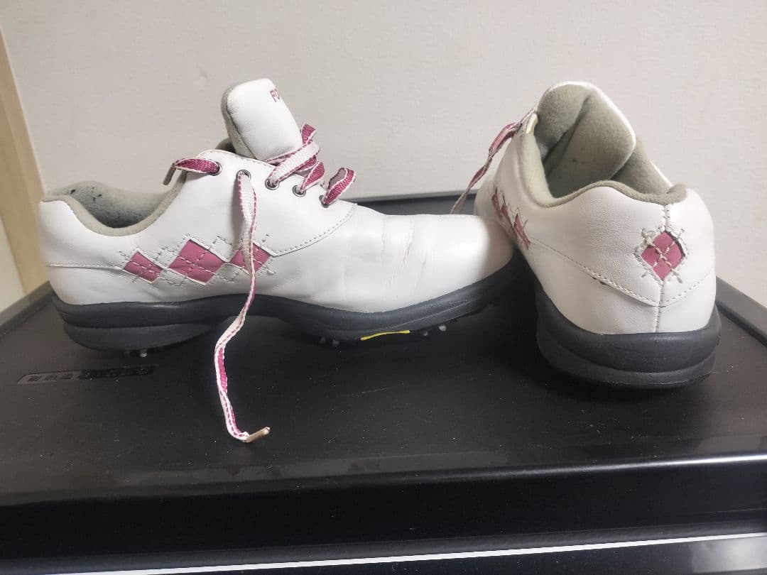 FOOTJOY ゴルフシューズ 女性用 ホワイト/ピンク - メルカリ