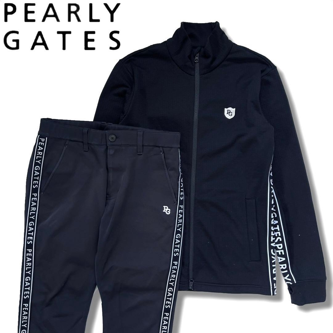 PEARLY GATES パーリーゲイツ　セットアップ　サイドライン　メンズ　4 パーリーゲイツ/メンズセットアップ/黒×白/サイズ：上5 /下4の買取実績
