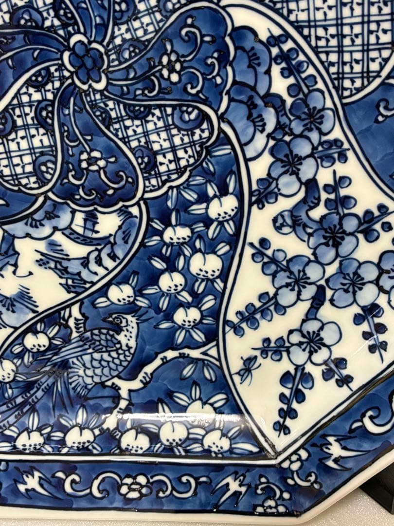 平戸三川内焼 名窯 平戸松山窯 祥瑞手 染付捻り吉祥文様