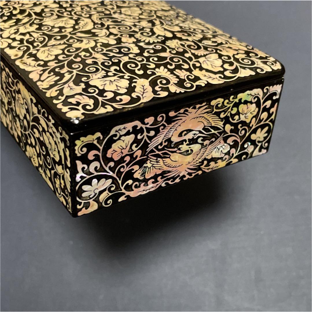 韓国 伝統工芸 螺鈿漆器 螺鈿細工 小物入れ 筆箱 筆入れ 宝石箱 - メルカリ