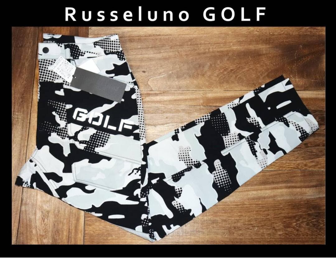 新品 Russeluno GOLF ストレッチ ジョガーパンツ (7/XXL)Ⓗ Russeluno（ラッセルノ） Russeluno Golf バイカラー ワイドジョガー