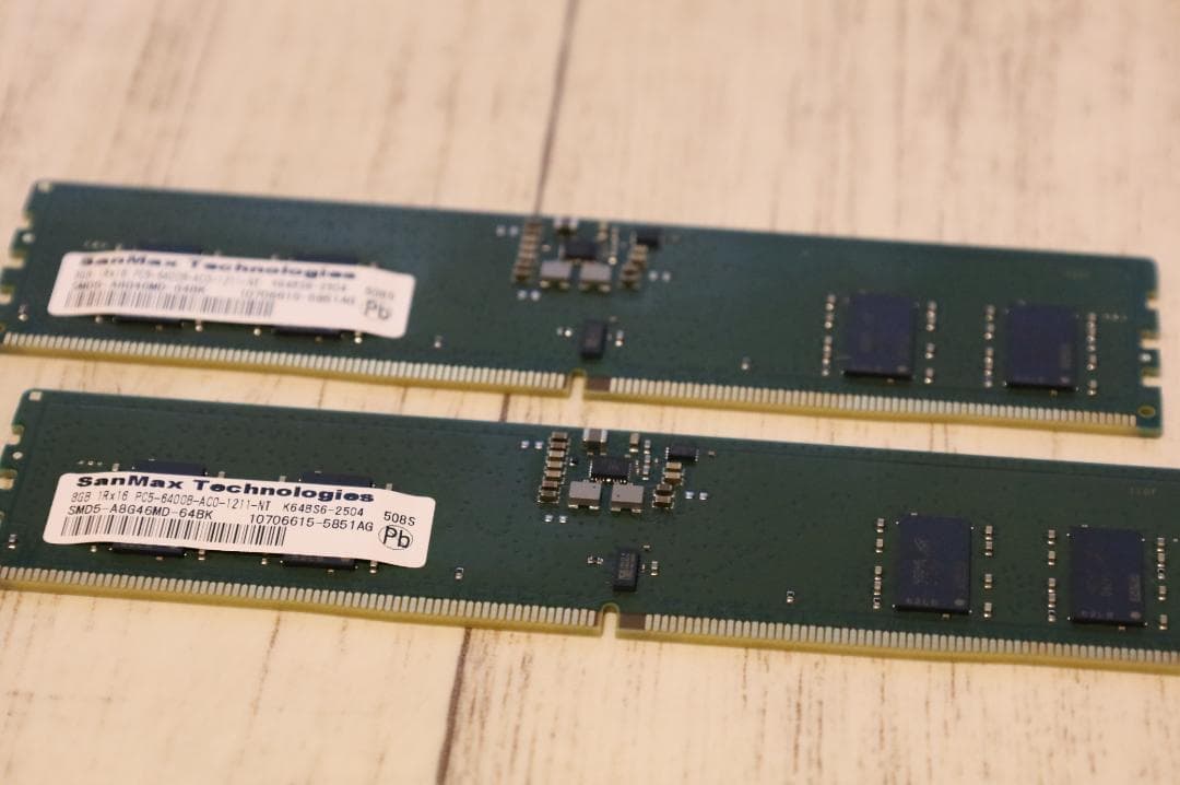 SanMax 8GB×2枚 DDR5メモリ PC5-51200 デスクトップ用 - メルカリ