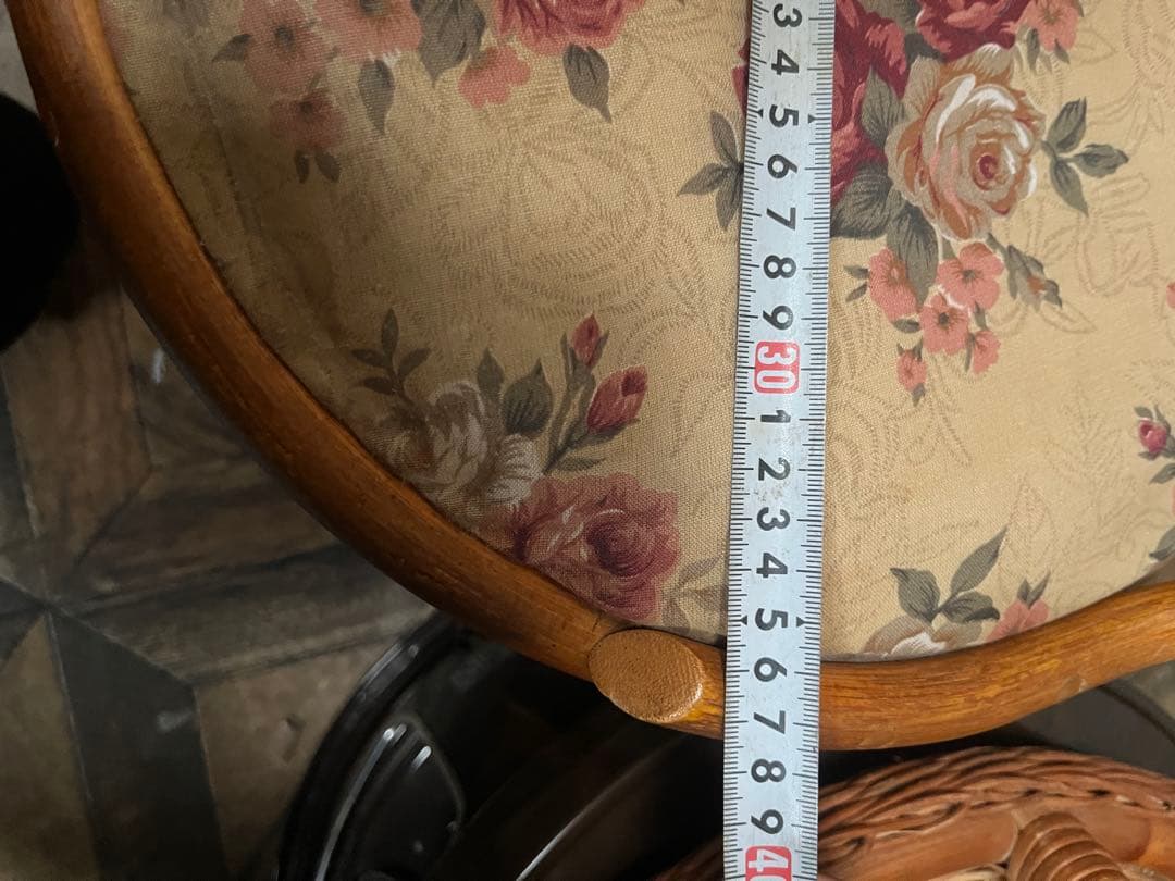 ラタン 回転チェア 椅子 昭和レトロ 当時物 インテリア 丸椅子 セット