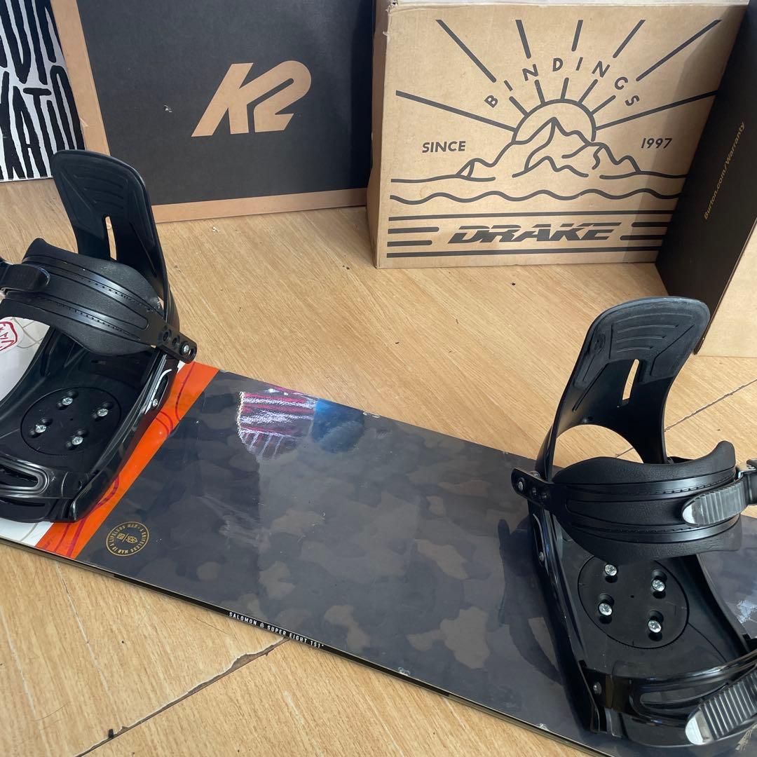 SALOMON サロモン バインディング付 スーパーエイト スノーボードセット