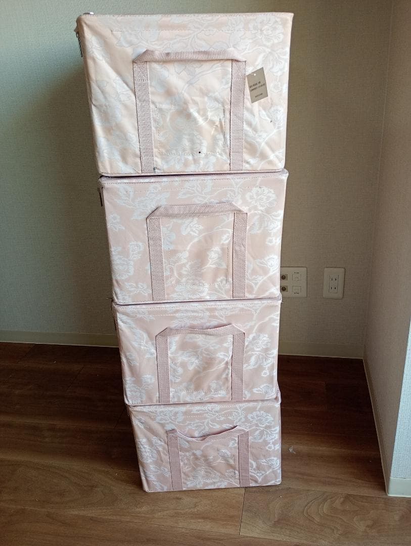 折りたたみ ふた付き収納ケースRUMIERE(ルミエール)Lサイズ【４個セット】 折りたたみ ふた付き収納ケース RUMIERE(ルミエール) 2セット - メルカリ