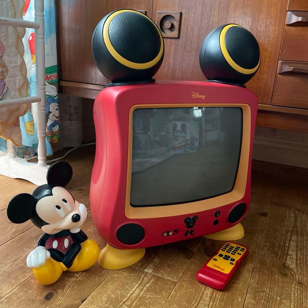 ディズニー 14型ブラウン管テレビ ミッキーマウス レトロ 当時もの