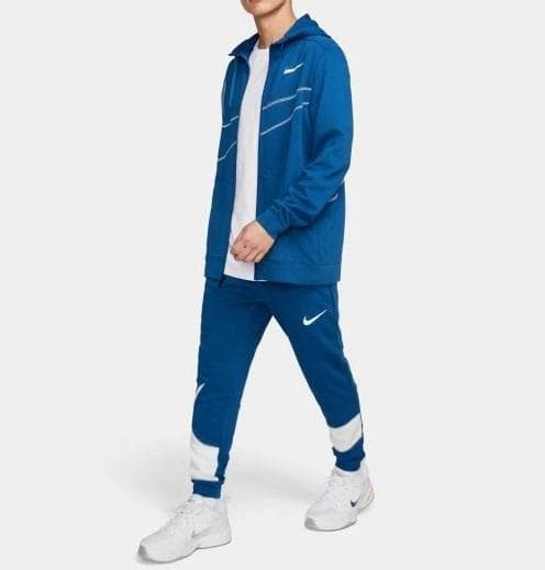 L 青 ブルー ナイキ スウェット ジャージ 上下セット ドライフィット