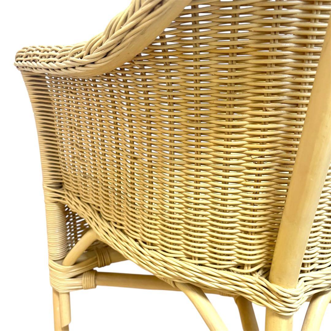 美品】Casablancaカサブランカ モナコ ラタン籐クッション付き チェア