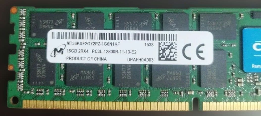 サーバーPC用 ECCメモリ 16GB×2枚 2R×4 PC3L-12800R K107177162