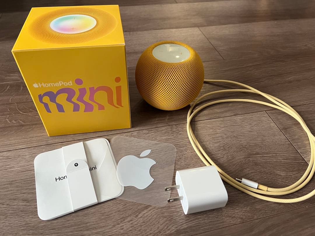 Apple HomePod mini イエロー 鮮やかなイエローのHomePod mini、Apple