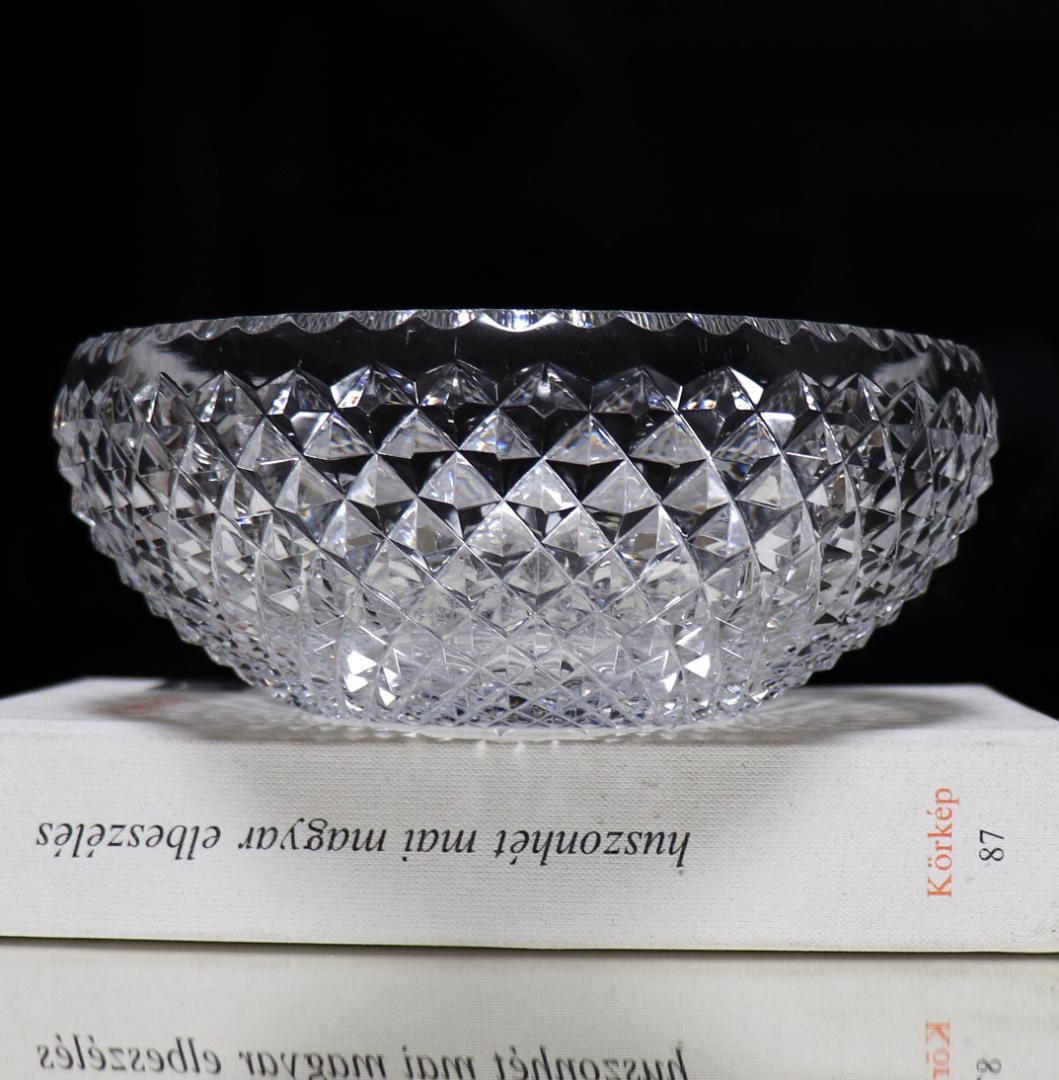 オールド・バカラ 1910年頃 最高級 春海好み 霰切子大型丸鉢 深皿 懐石