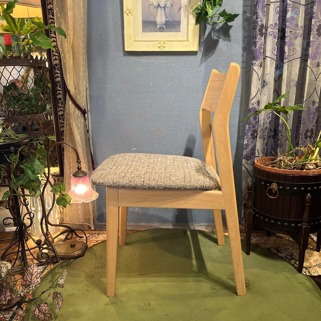 2脚セット 軽量 ナチュラル ブナ材 ブークレ ダイニングチェア モカ