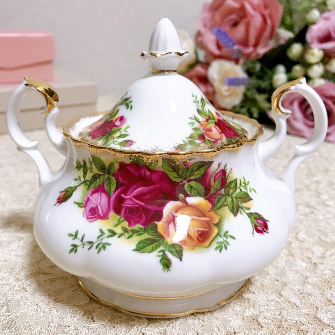 美品】ロイヤルアルバート オールドカントリーローズ シュガーポット