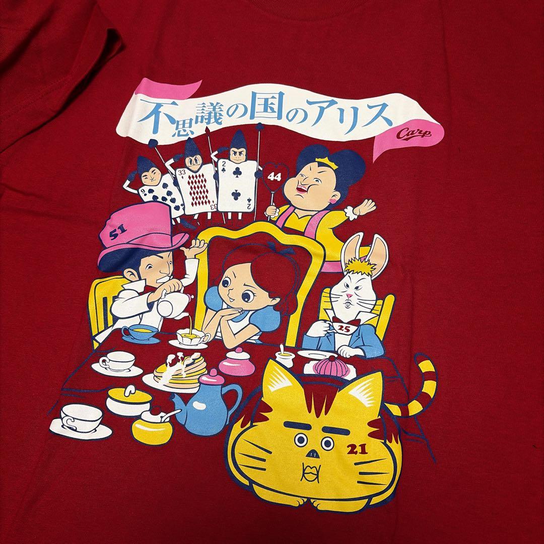 広島カープ 数量限定 スライリー直筆サインT 不思議の国のアリス L