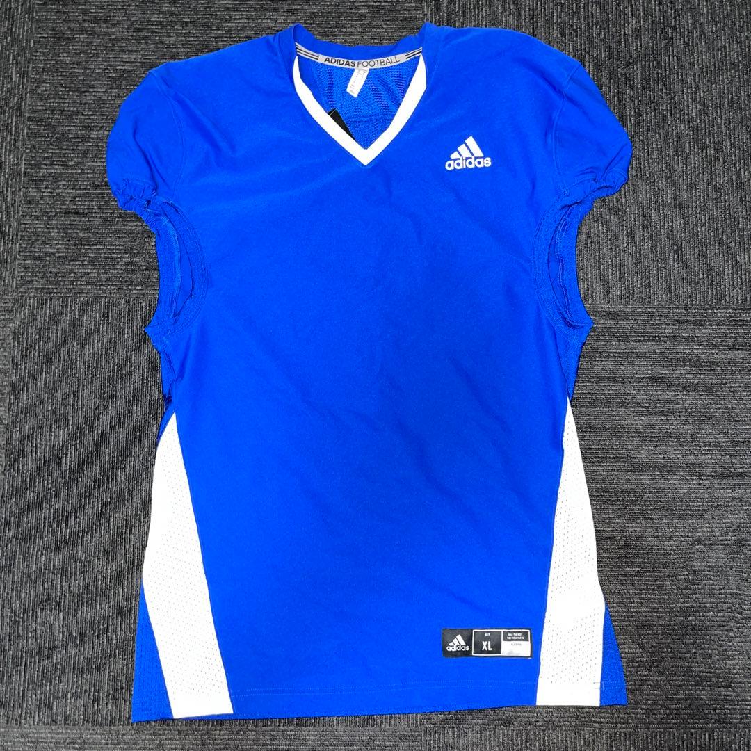 アディダス　メンズ　アメフト　ジャージー　ウェア　XLサイズ　ブルー adidas（アディダス） （メンズ）ジャージ 上下セット ブルー 青