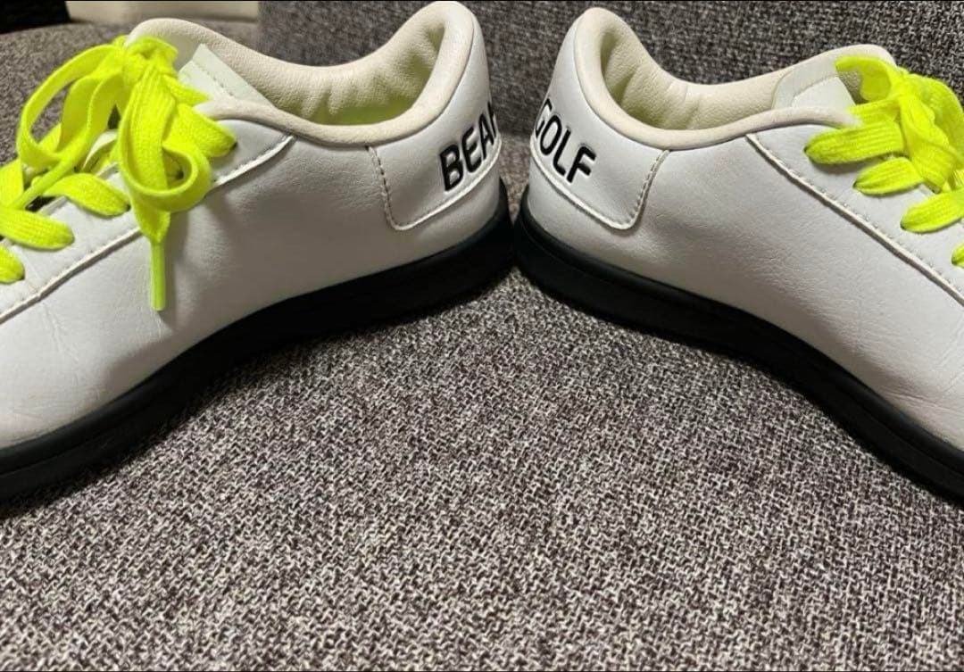 BEAMSGOLF ゴルフシューズ 23.5cm ロゴホワイト/イエロー