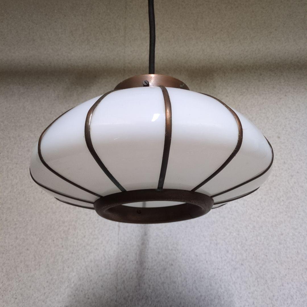 ペンダントライト ぼんぼり照明 ミルクガラス 大正ロマン 昭和レトロ