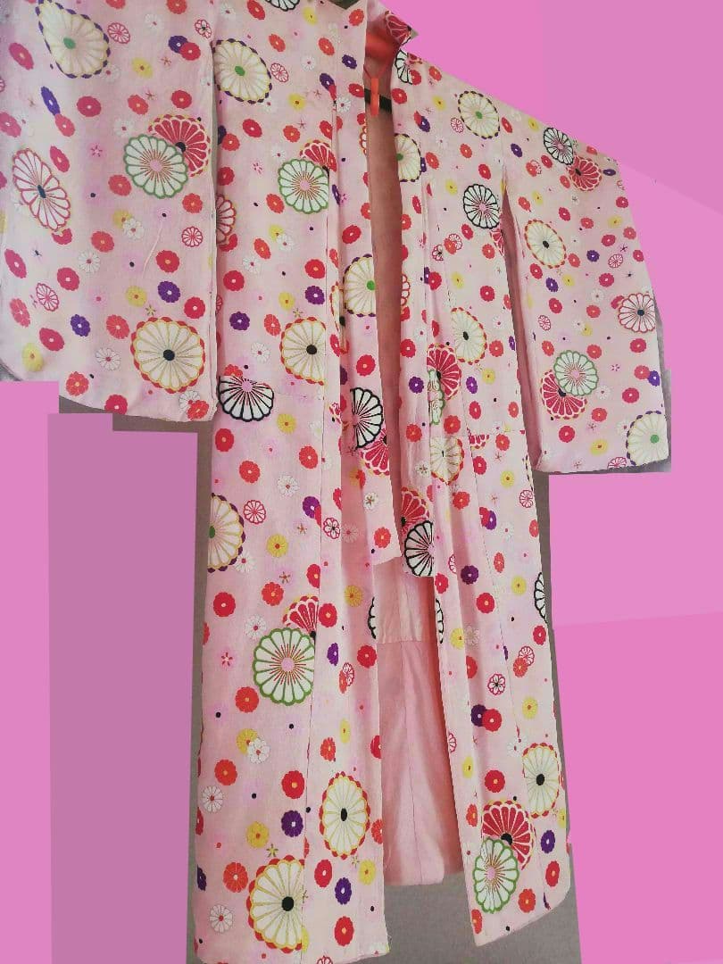 追➃ 七五三 正絹 女の子 アンティーク 着物 お花づくし レトロ 大正