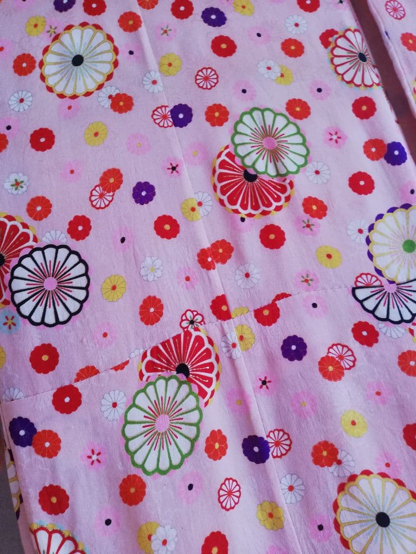 追➃ 七五三 正絹 女の子 アンティーク 着物 お花づくし レトロ 大正