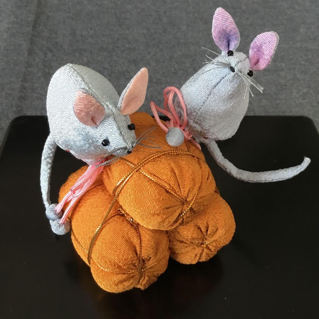 ちりめん細工 吊るし飾り 「俵ねずみ」 - メルカリ