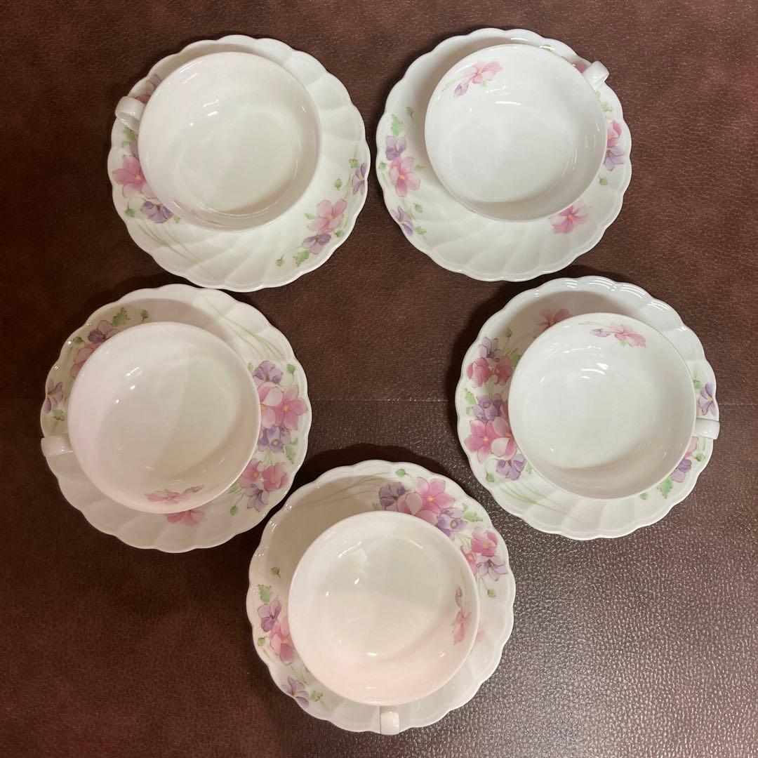ノリタケ ボーンチャイナ スタジオコレクション 花柄 5個 - メルカリ
