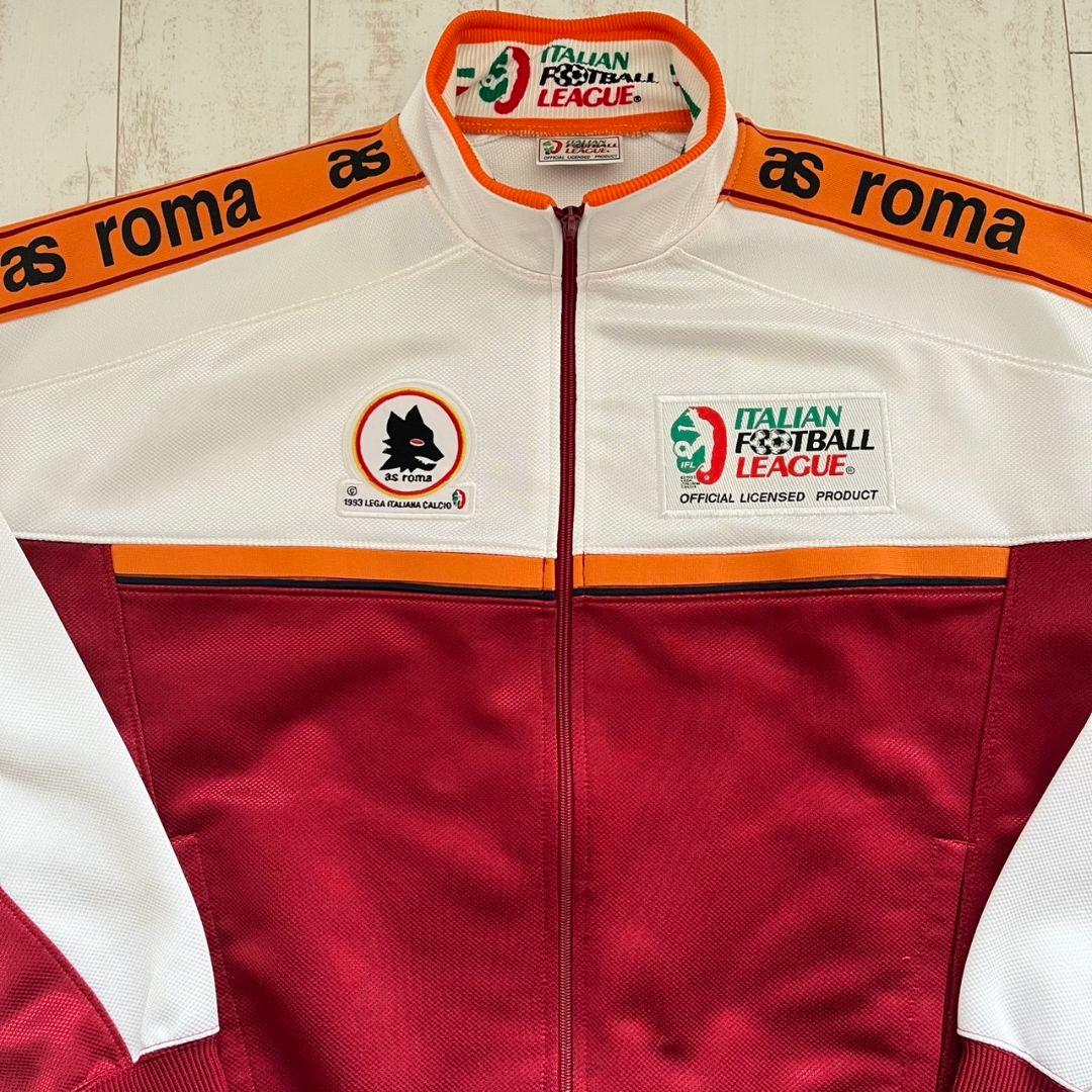 90s kappa as roma　ジャージ トラックジャケット　サッカー ビンテージEURO古着90s黒ASローマKappaトラックジャケット - メルカリ