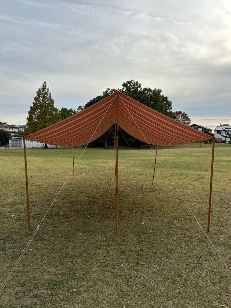 サンブレラ　オーダータープ 大型　4.4mx4m キャンプ　ビンテージ　コットン