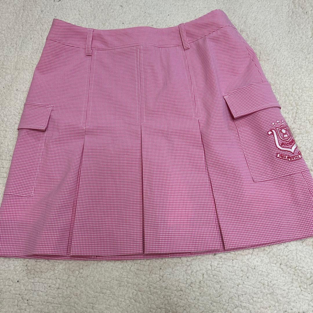 ピッコーネピンク チェック プリーツキュロットスカート レディース ゴルフ ピッコーネクラブ スカート - 30代・40代・50代・60代からのゴルフ