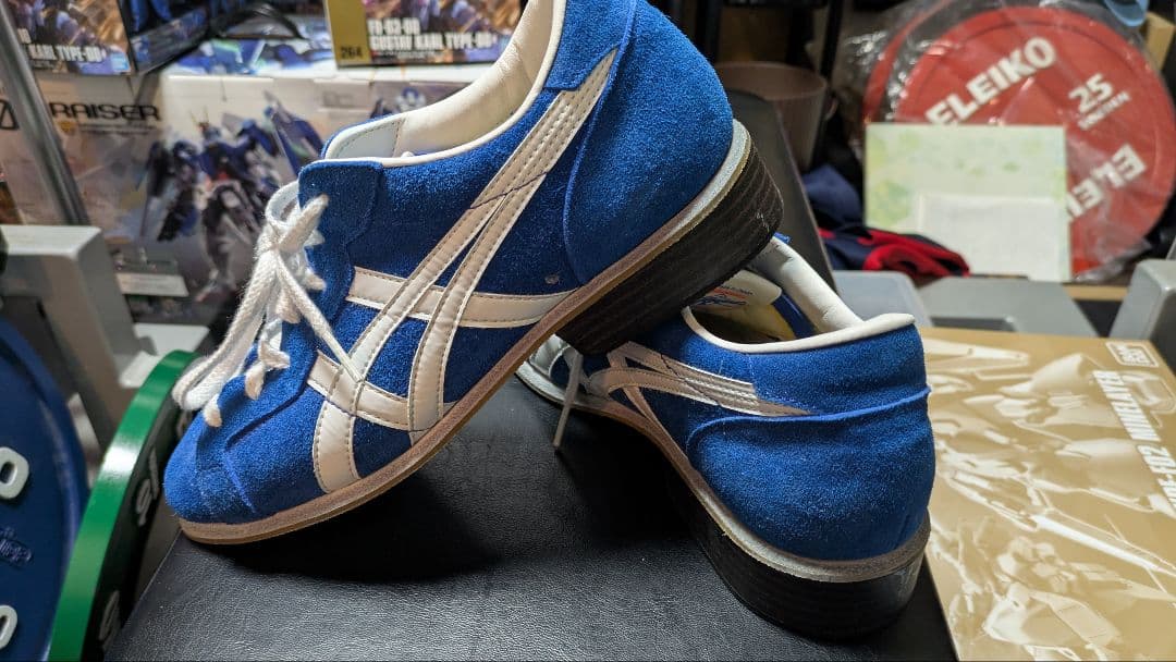アシックス ウエイトリフティングシューズ 青/白25cm - メルカリ