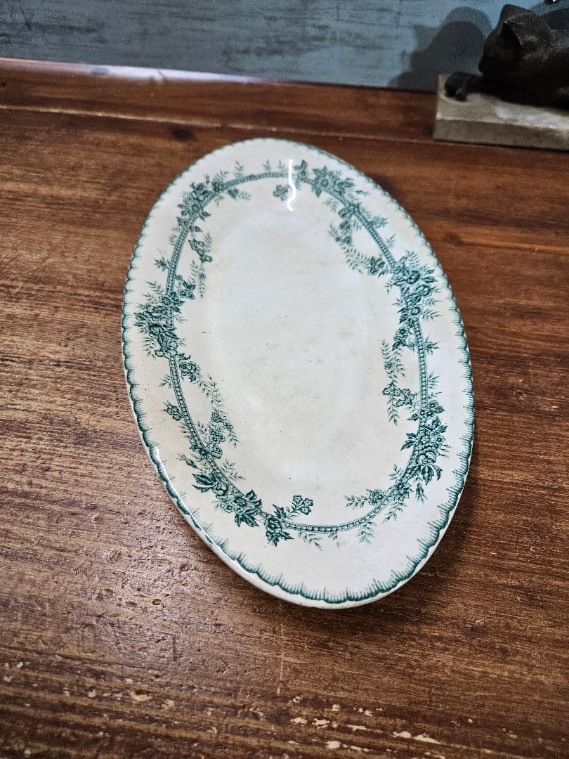 フランスアンティーク オナン窯 ラヴィエ トレイ プレート COPPELIA