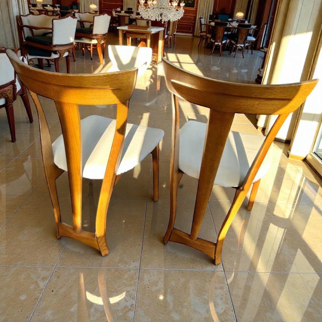 717 飛騨家具 シラカワ ダイニングチェア2脚 北欧 ナチュラル 美品