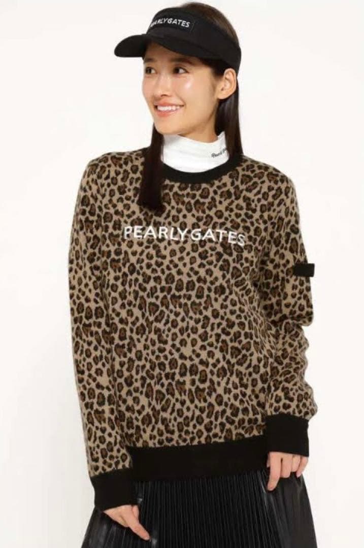 美品 パーリーゲイツ カシミヤ混 ニット レディース サイズ0