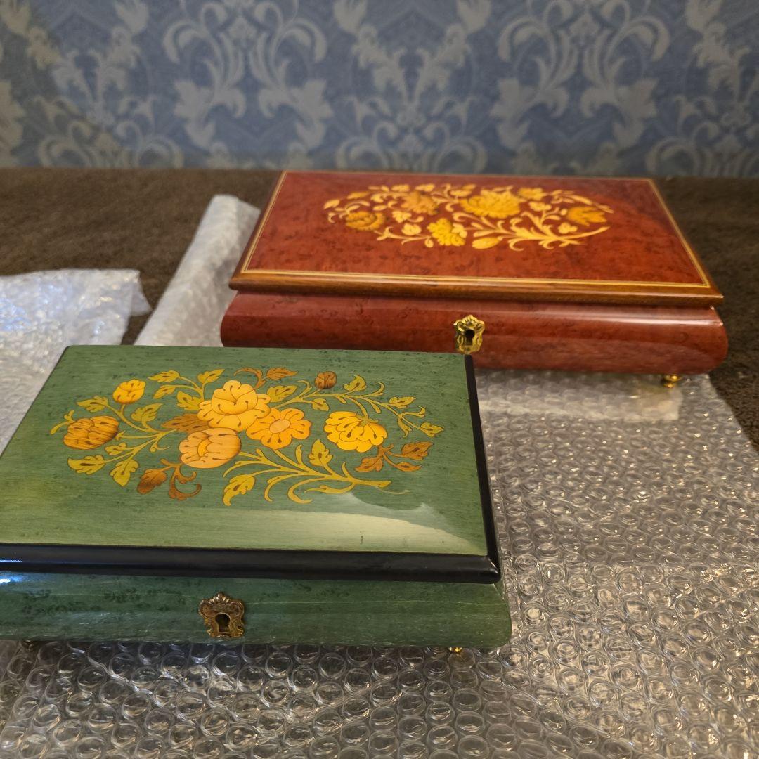 REUGE 花柄彫刻 木製アクセサリーケースセット 1314f698a086058e86a80efe2d580b