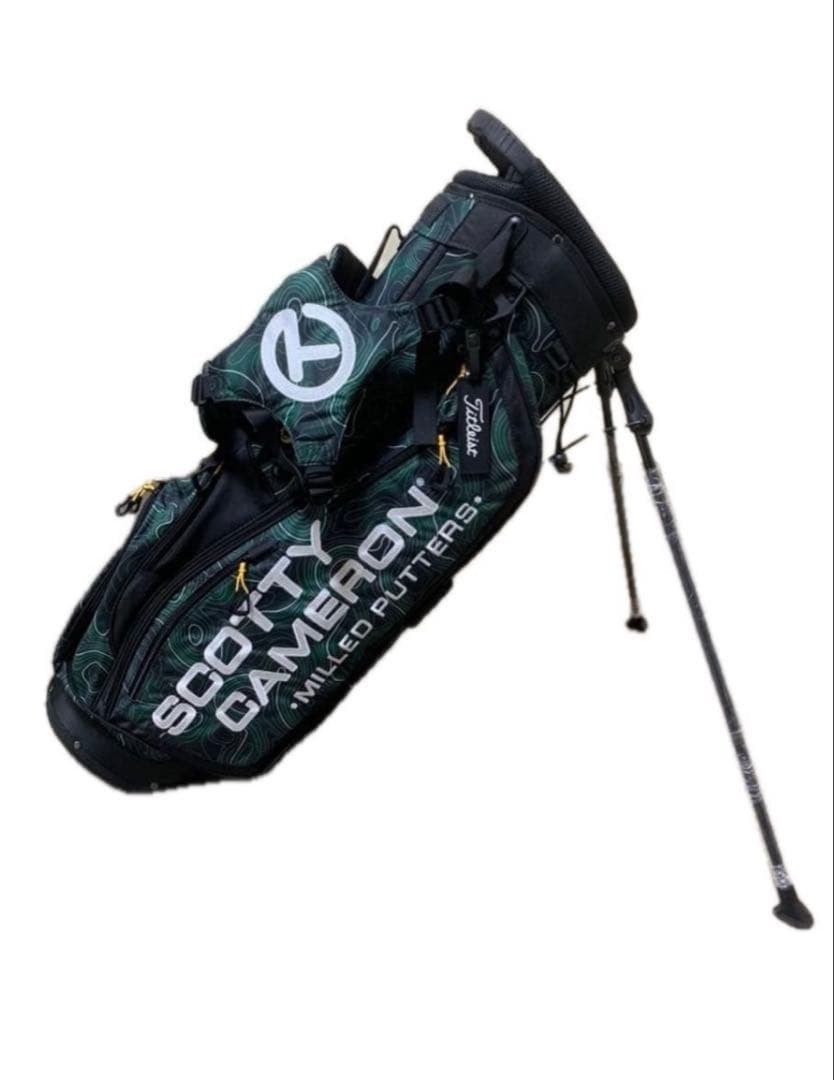 新品未使用　スコッティキャメロン　キャディバッグ　スタンド式　ブラック&グリーン 新品未使用 スコッティキャメロン キャディバッグ スタンド式 ブラック