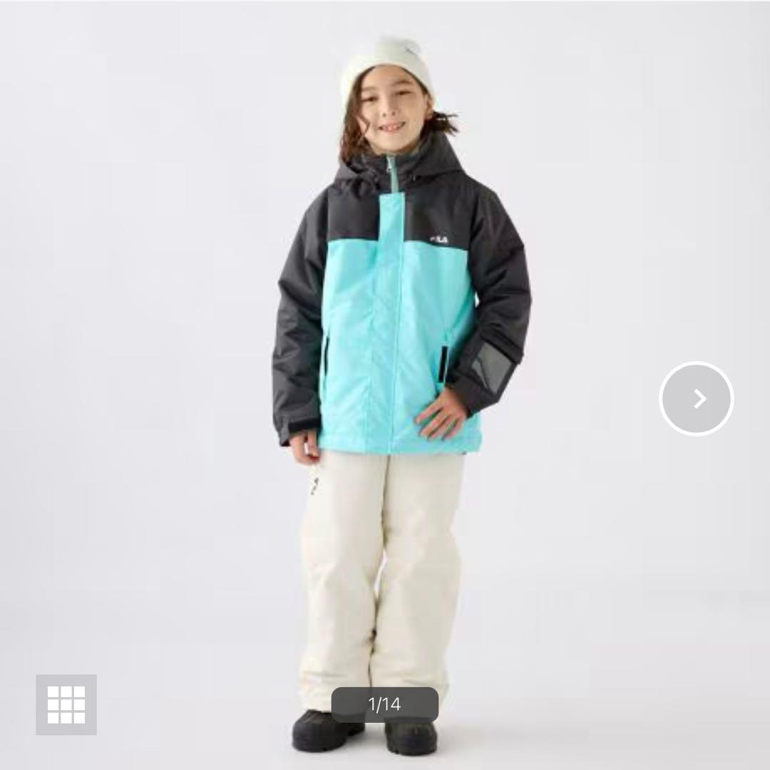 新品未使用！フィラスキーウェア150 FILA（フィラ） 特価 スキーウェア キッズ ジュニア スノボー ロゴ