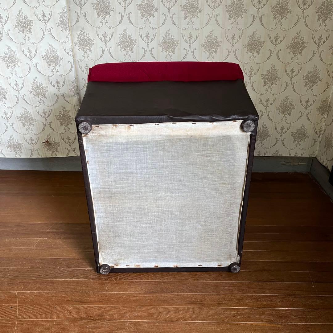 アンティーク】① 昭和レトロ 1人掛けソファー ワインレッド スナック