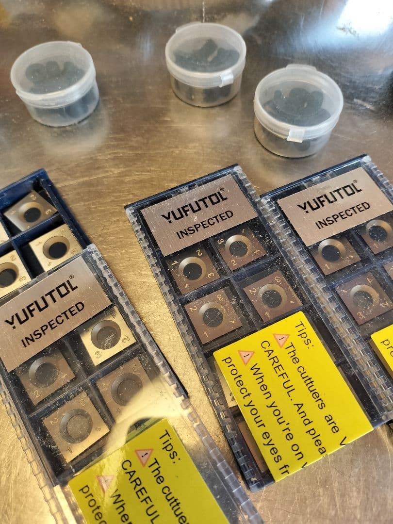 14mm 超硬カッターチップ 20枚  ヘリカルカッター・ターニングツール TG14 超硬ステンレスホールカッター(超硬チップ付) 大見工業 刃径14mm